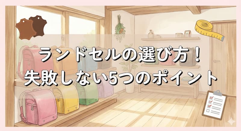 ランドセル選び方!失敗ない5つのポイント