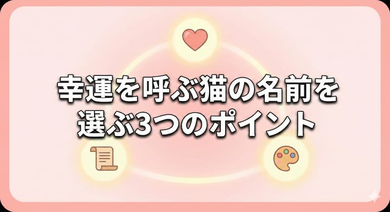 幸運を呼ぶ猫の名前を選ぶ3つのポイント