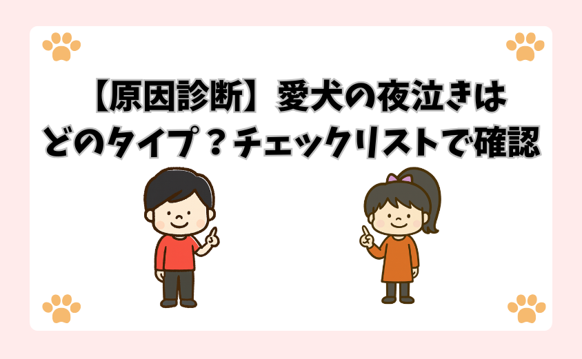 【原因診断】愛犬の夜泣きはどのタイプ？チェックリストで確認