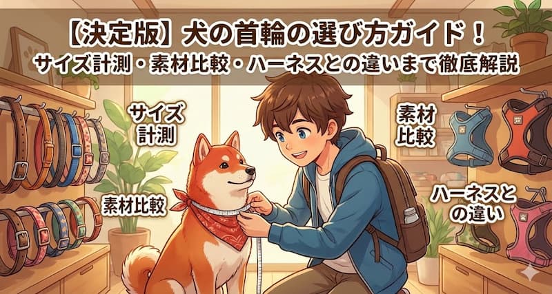 【決定版】犬の首輪の選び方ガイド！サイズ計測・素材比較・ハーネスとの違いまで徹底解説
