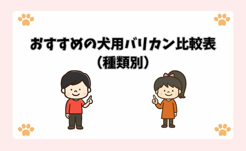 おすすめの犬用バリカン比較表（種類別）