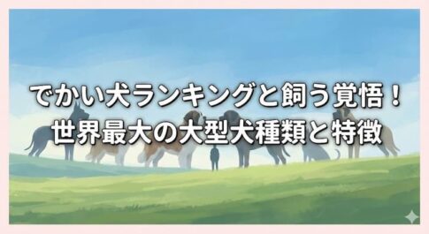 でかい犬ランキングと飼う覚悟！世界最大の大型犬種類と特徴