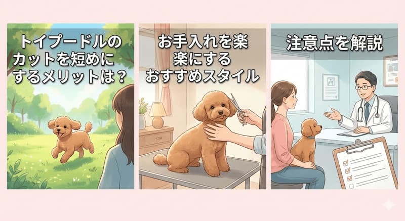 トイプードルのカットを短めにするメリットは？お手入れを楽にするおすすめスタイルと注意点を解説