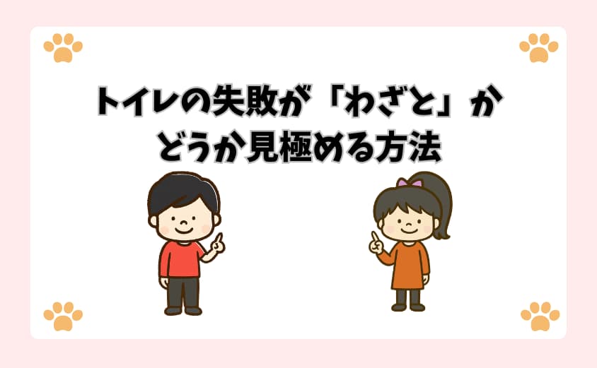 トイレの失敗が「わざと」かどうか見極める方法