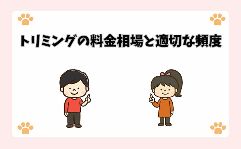 トリミングの料金相場と適切な頻度