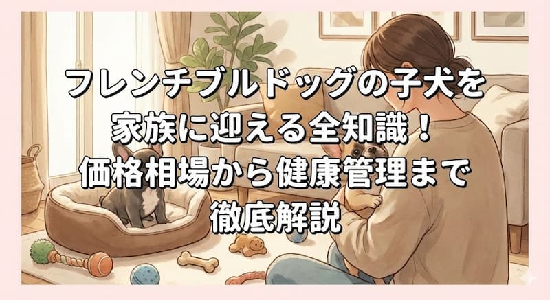 フレンチブルドッグの子犬を家族に迎える全知識！価格相場から健康管理まで徹底解説