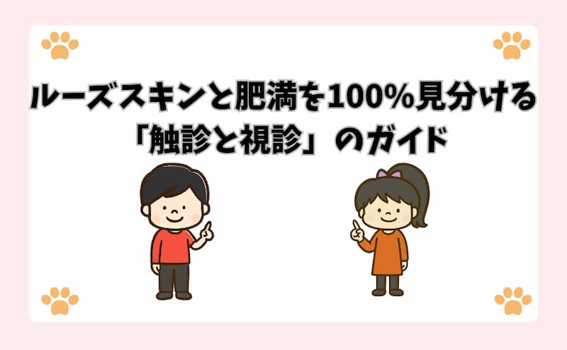 ルーズスキンと肥満を100%見分ける「触診と視診」のガイド