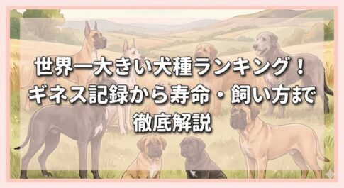 世界一大きい犬種ランキング！ギネス記録から寿命・飼い方まで徹底解説