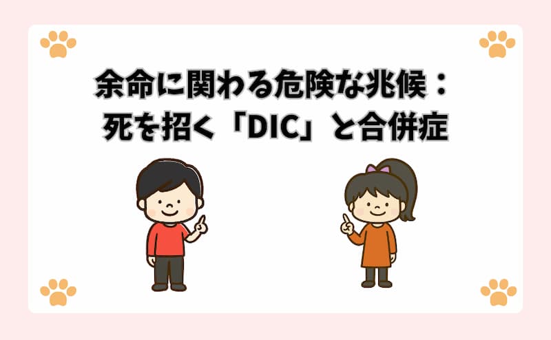 余命に関わる危険な兆候：死を招く「DIC」と合併症