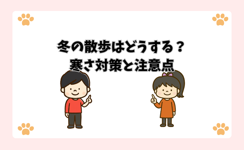冬の散歩はどうする？寒さ対策と注意点