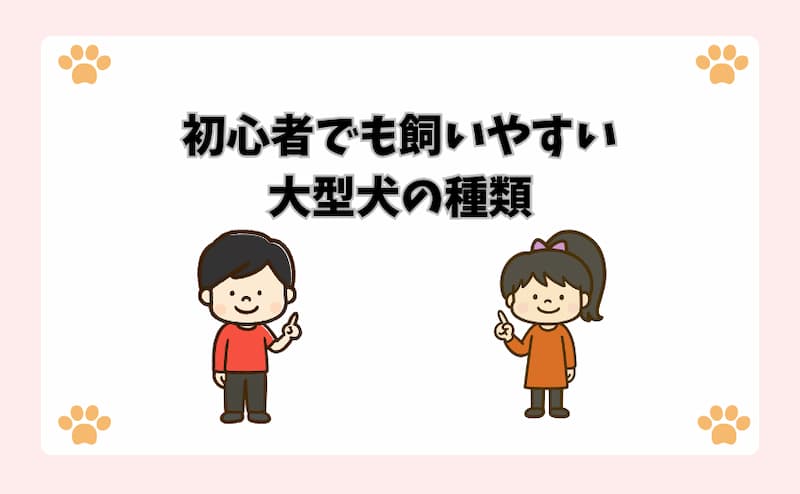初心者でも飼いやすい大型犬の種類