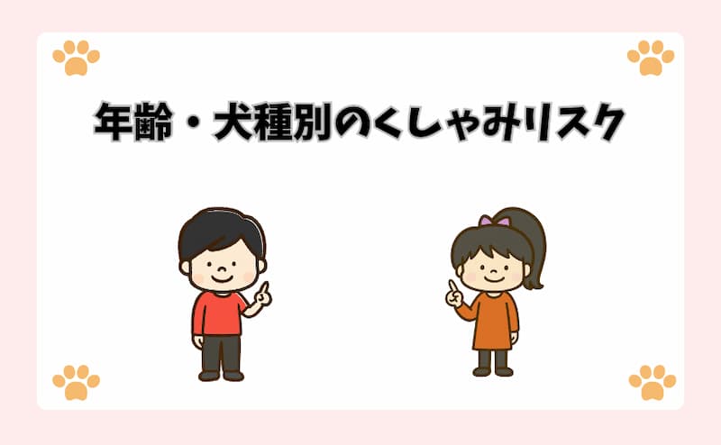 年齢・犬種別のくしゃみリスク