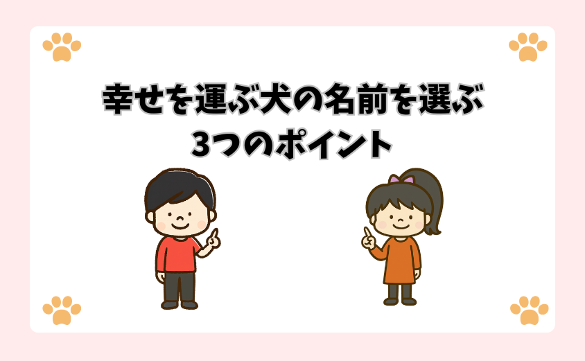幸せを運ぶ犬の名前を選ぶ3つのポイント
