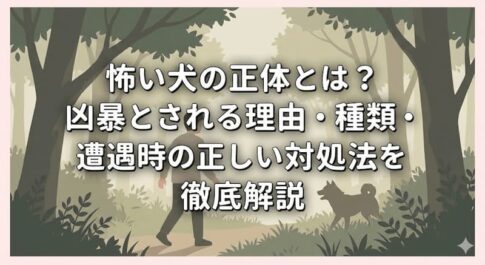 怖い犬の正体とは？凶暴とされる理由・種類・遭遇時の正しい対処法を徹底解説