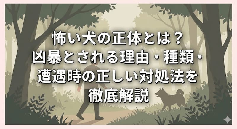怖い犬の正体とは？凶暴とされる理由・種類・遭遇時の正しい対処法を徹底解説