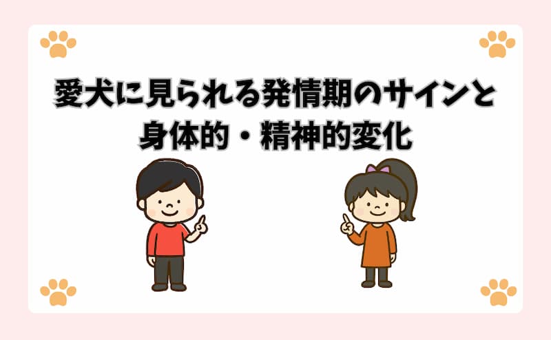 愛犬に見られる発情期のサインと身体的・精神的変化