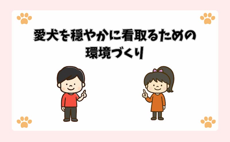 愛犬を穏やかに看取るための環境づくり
