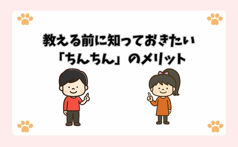 教える前に知っておきたい「ちんちん」のメリット