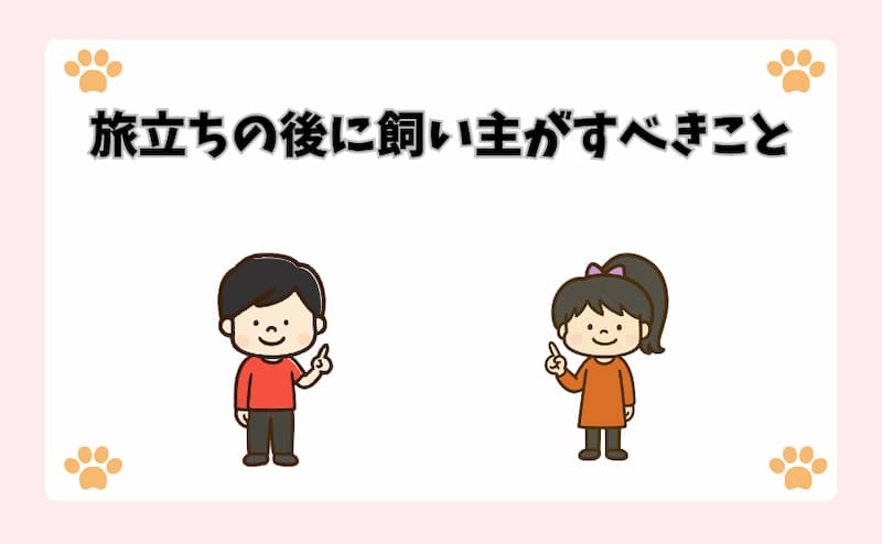 旅立ちの後に飼い主がすべきこと