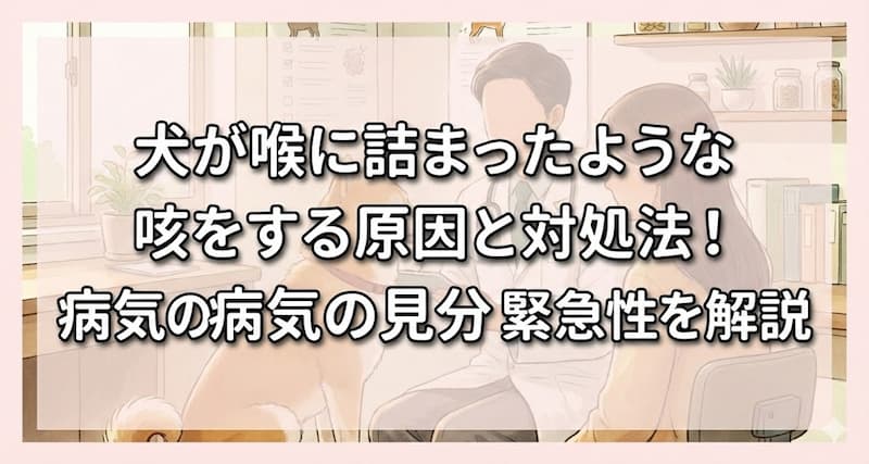 犬が喉に詰まったような咳をする原因と対処法！病気の見分け方や緊急性を解説