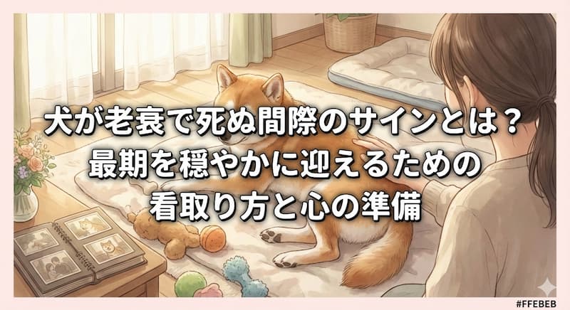 犬が老衰で死ぬ間際のサインとは？最期を穏やかに迎えるための看取り方と心の準備