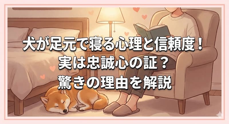 犬が足元で寝る心理と信頼度！実は忠誠心の証？驚きの理由を解説