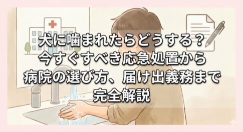 犬に噛まれたらどうする？今すぐすべき応急処置から病院の選び方、届け出義務まで完全解説