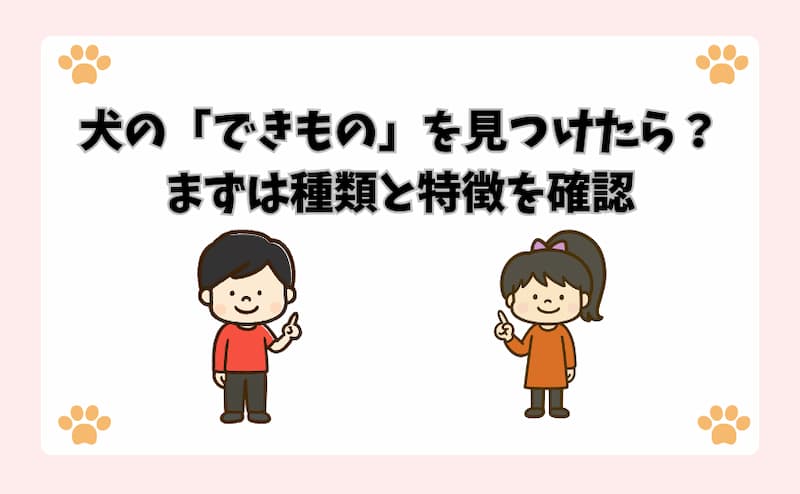 犬の「できもの」を見つけたら？まずは種類と特徴を確認