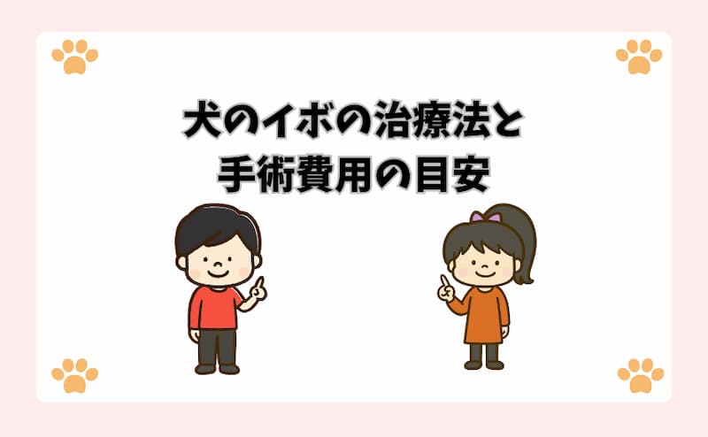 犬のイボの治療法と手術費用の目安