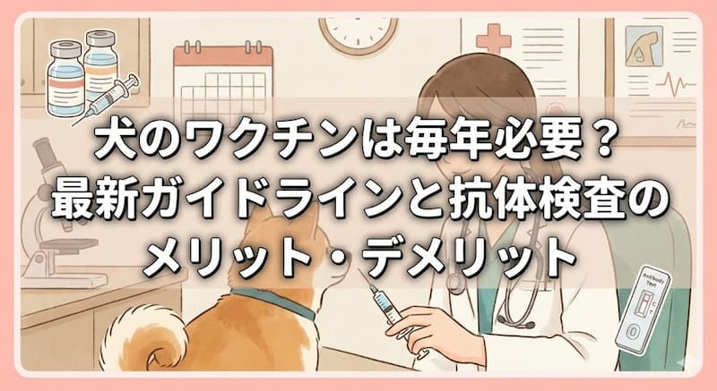 犬のワクチンは毎年必要？最新ガイドラインと抗体検査のメリット・デメリット