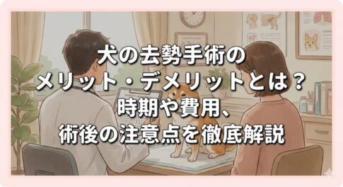 犬の去勢手術のメリット・デメリットとは？時期や費用、術後の注意点を徹底解説