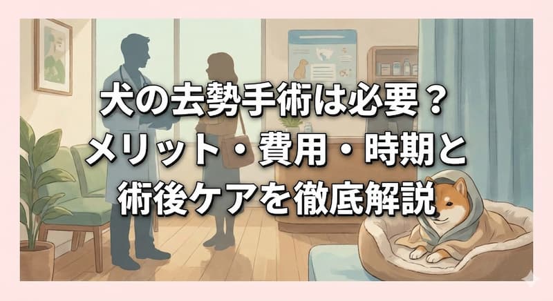 犬の去勢手術は必要？メリット・費用・時期と術後ケアを徹底解説