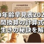 犬の年齢早見表2025！人間換算の計算式と長生きの秘訣を解説