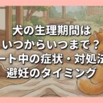 犬の生理期間はいつからいつまで？ヒート中の症状・対処法と避妊のタイミング