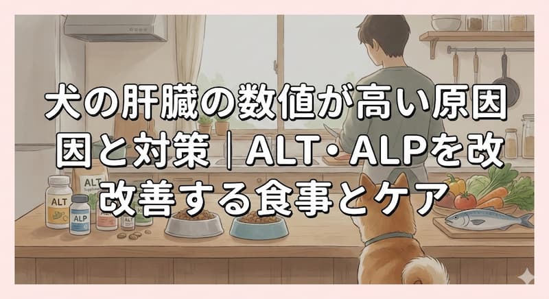 犬の肝臓の数値が高い原因と対策｜ALT・ALPを改善する食事とケア