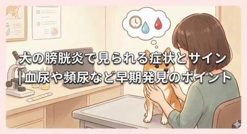 犬の膀胱炎で見られる症状とサイン｜血尿や頻尿など早期発見のポイント