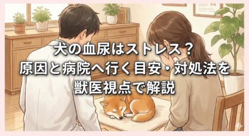 犬の血尿はストレス？原因と病院へ行く目安・対処法を獣医視点で解説