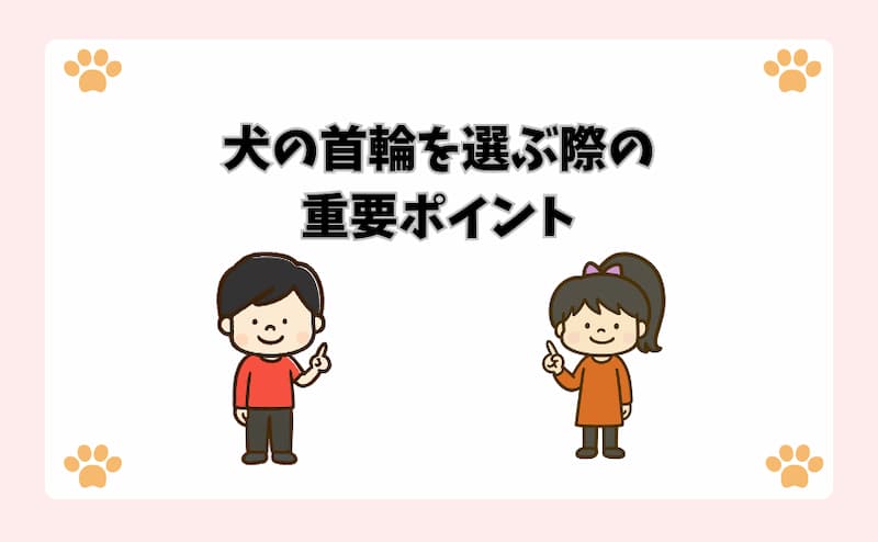 犬の首輪を選ぶ際の重要ポイント