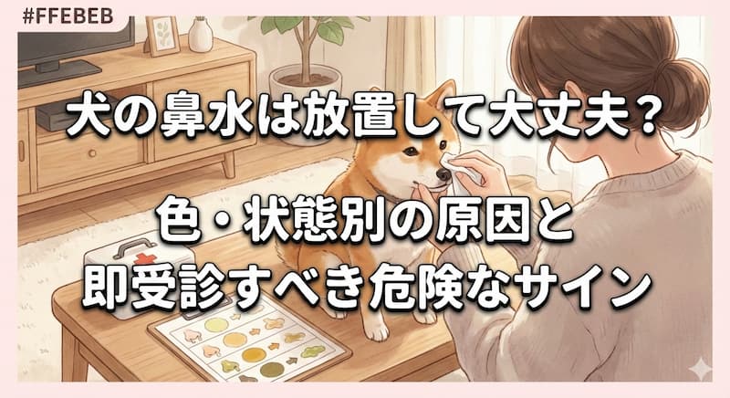犬の鼻水は放置して大丈夫？色・状態別の原因と即受診すべき危険なサイン