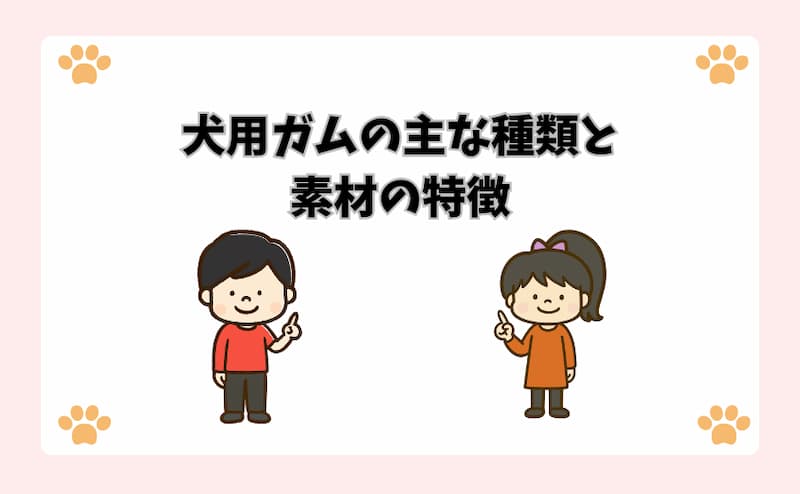 犬用ガムの主な種類と素材の特徴