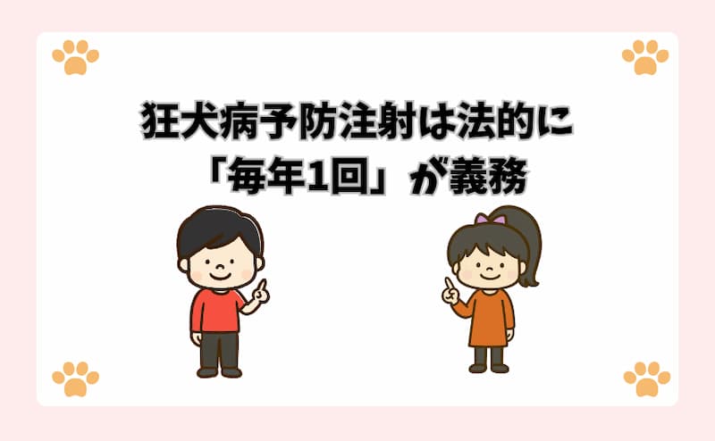 狂犬病予防注射は法的に「毎年1回」が義務