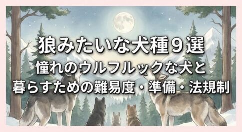 狼みたいな犬種９選｜憧れのウルフルックな犬と暮らすための難易度・準備・法規制