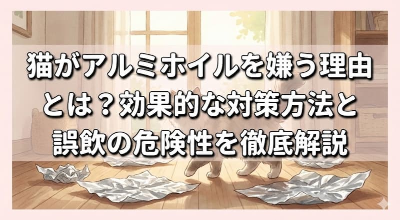 猫がアルミホイルを嫌う理由とは？効果的な対策方法と誤飲の危険性を徹底解説