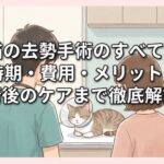 猫の去勢手術のすべて｜時期・費用・メリット・術後のケアまで徹底解説