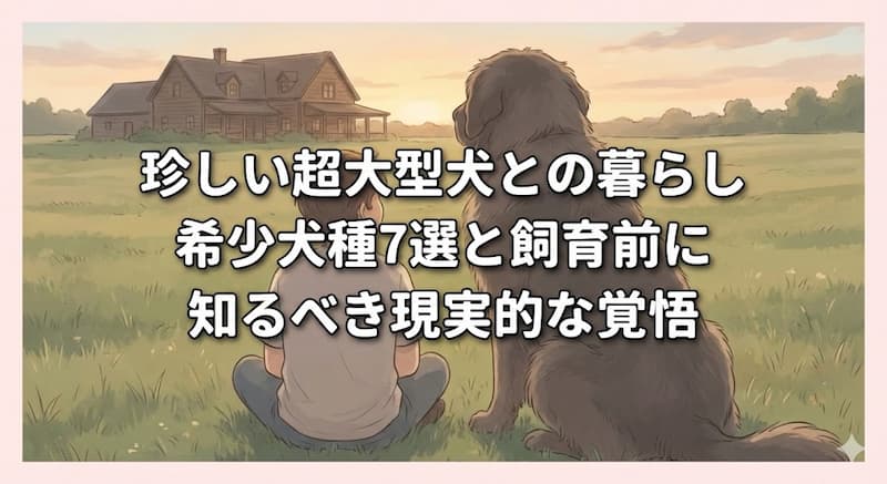 珍しい超大型犬との暮らし｜希少犬種7選と飼育前に知るべき現実的な覚悟