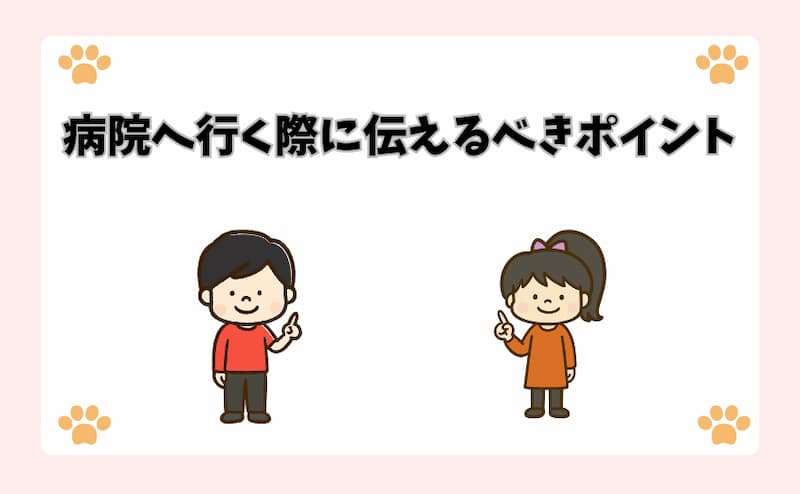 病院へ行く際に伝えるべきポイント