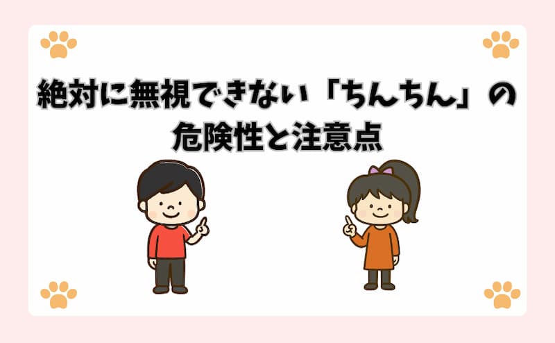絶対に無視できない「ちんちん」の危険性と注意点