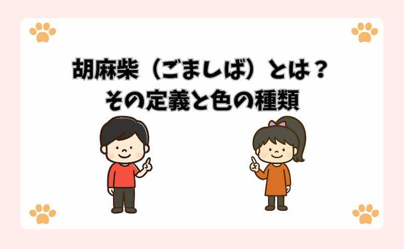 柴犬の胡麻（ごま）を徹底解説｜希少な毛色の魅力と後悔しない子犬の選び方