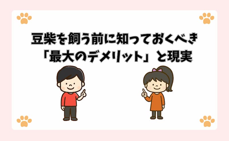 豆柴を飼う前に知っておくべき「最大のデメリット」と現実