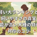 賢い犬ランキングと飼いやすさの真実｜知能が高い犬種の特徴と共存のコツ